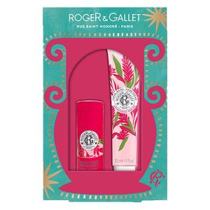 Roger&Gallet Coffret Duo Gingembre Rouge, Baume L&egrave;vres et Cr&egrave;me mains