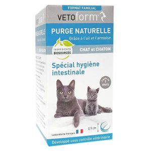 Vetoform Purge Naturelle Spécial Vers Chat et Chaton 50 comprimés