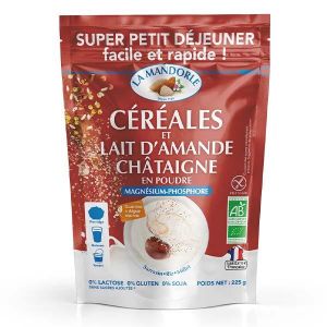 La Mandorle Super Petit d&eacute;jeuner C&eacute;r&eacute;ales et Lait d'Amande Ch&acirc;taigne BIO Doypack 225g