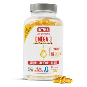 Nutrivie Omega 3 Epax&reg; haute puret&eacute; - 120 capsules