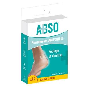 Marque Verte ABSO Pansements ampoules pack familial - Bo&icirc;te de 12