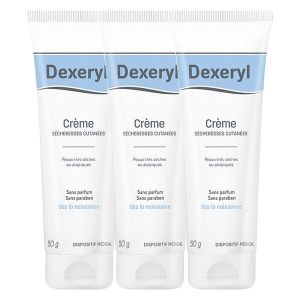 Dexeryl Cr&egrave;me S&eacute;cheresses Cutan&eacute;es Lot de 3 x 50g
