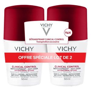 Vichy Déodorant Clinical Control 96h Bille 50ml Lot de 2 x 50ml