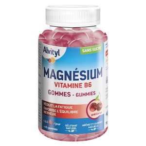 Alvityl Magnésium Vitamine B6 Fatigue et Équilibre Nerveux Dès 12 ans Gout Cerise - 45 gummies
