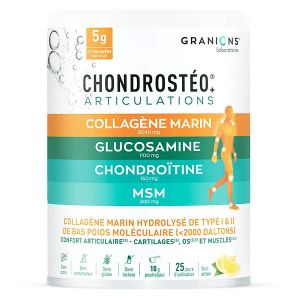 Granions Chondrosteo + Articulations Collag&egrave;ne Marin Poudre Gout Citron 250g