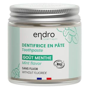 Endro Dentifrice Menthe 100% d’origine naturelle texture pâte pot 185gr