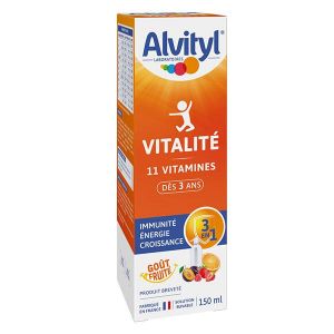 Alvityl Vitalité Solution buvable multivitaminée 11 vitamines dès 3 ans 150 ml
