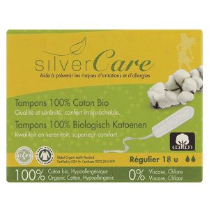 Silver Care Tampon en Coton R&eacute;gulier Bio 18 unit&eacute;s
