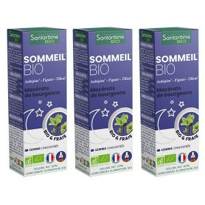 Santarome Bio -Tri Complexe Bourgeons Sommeil Bio - Gémmothérapie - Lot de 3 flacons 30ml