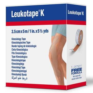 Leukotape K Bande Adh&eacute;sive Elastique Chair 2,5cm x 5m