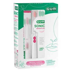 Coffret Cadeau GUM&reg; SONIC SENSITIVE Blanche - 4 produits