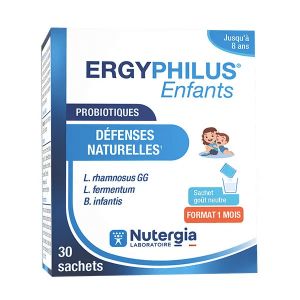 Nutergia Ergyphilus Enfants Probiotiques d&eacute;fenses naturelles 30 sachets