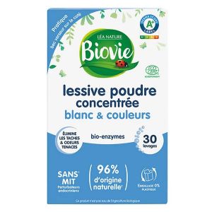 Biovie Lessive poudre concentr&eacute;e blanc & couleur 750g