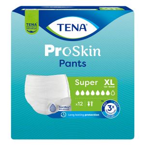 TENA Proskin Pants Sous-V&ecirc;tement Absorbant Super Taille XL 12 unit&eacute;s