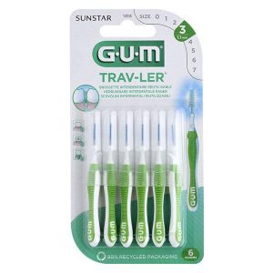 Gum Brossettes Interdentaires Trav Ler 1.1 mm - réf 1414 - 6 unités