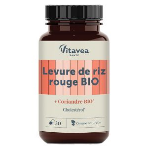 Vitavea Les Essentiels Cholestérol Levure de riz rouge et Coriandre Bio - 30 gélules