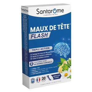 Santarome Maux de t&ecirc;te Flash Maux de t&ecirc;te ponctuels 20 comprim&eacute;s