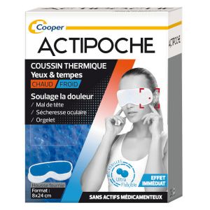 Actipoche Coussin Thermique Masque Yeux et Tempes Microbilles