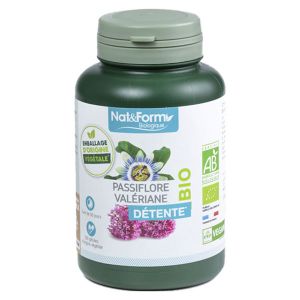 Nat & Form Bio Passiflore Valériane 200 gélules végétales