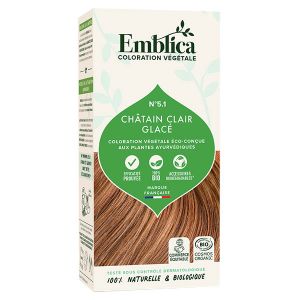 Emblica Coloration Végétale N°5.1 Châtain Clair Glacé Bio 100g