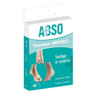 Marque Verte ABSO Pansements ampoules assortiments - Bo&icirc;te de 6