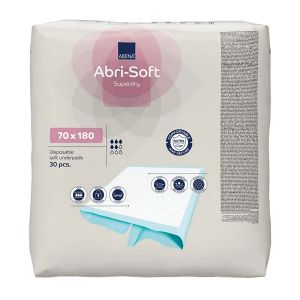 Abena Frantex Abri-Soft Al&egrave;se Jetable Superdry 70x180cm 1750ml 30 unit&eacute;s