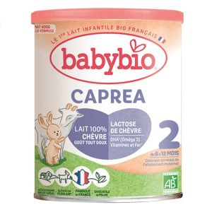 Babybio Caprea 2 Formule au Lait de Ch&egrave;vre Bio 400g