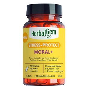 Herbalgem - Gemmocaps&reg; Stress-Protect - moral+ - Stress &eacute;motionnel - 30 Capsules