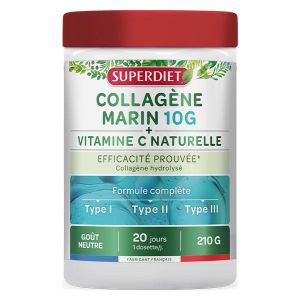 Superdiet Peau, Articulations Collagène Marin et Vitamine C - Cure de 20 jours