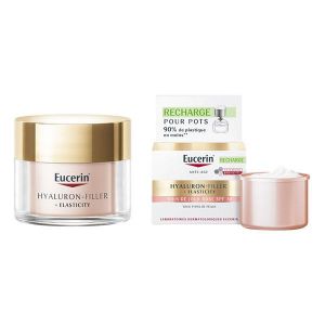 Eucerin Hyaluron-Filler + Elasticity Soin de Jour Rosé SPF30 et Son Éco-Recharge