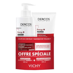 Vichy Dercos Lot Energy+ Shampooing 400ml + Après Shampooing Stimulant 200ml