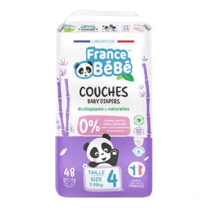 France B&eacute;b&eacute; Couches &eacute;cologiques fran&ccedil;aises Taille 4 - 48 couches
