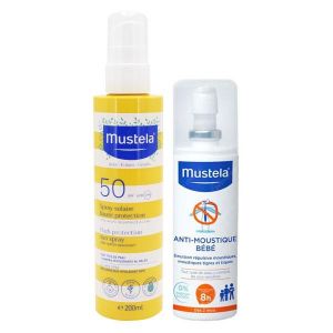 Mustela Pack Protection Été Bébé Solaire et Anti-Moustique