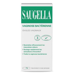 Saugella Triple effet Traitement Vaginose Bact&eacute;rienne Ovules 7 Ovules Vaginaux