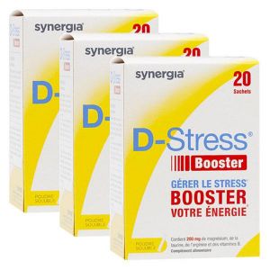Synergia D-Stress Booster 20 sachets - Lot de 3