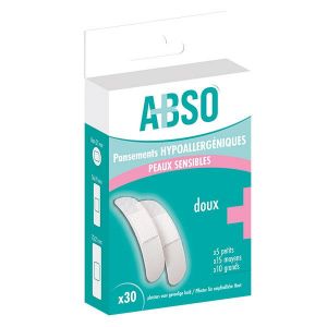 Marque Verte ABSO Pansements peaux sensibles - Bo&icirc;te de 30