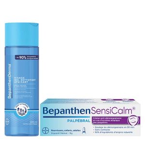 BepanthenSensiCalm&reg; Palp&eacute;bral 15g et BepanthenDerma&reg; Gel Nettoyant Apaisant Visage 200ml