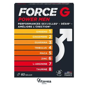 Vitavea Force G Power Men Peformances sexuelles 60 g&eacute;lules
