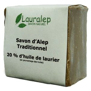 Lauralep Savon d'Alep Traditionnel Huile de Laurier 200g