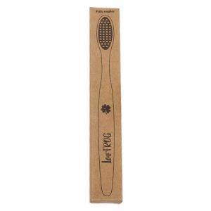 Lov'FROG Brosse à Dent Bambou Charbon Actif Enfant Motif Trèfle