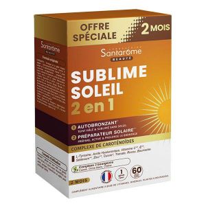 Santarome - Autobronzant & Préparateur solaire - Offre 2 Mois - 60 gélules