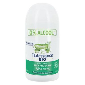 Natessance Déodorant Bio Rechargeable 24h Aloe Vera Roll-On 50ml