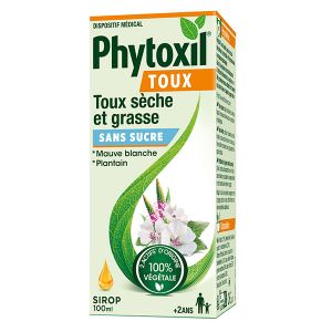 Phytoxil Sans sucre Sirop - Dispositif m&eacute;dical - Soulage la toux s&egrave;che et grasse - 100ml