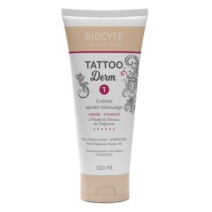Biocyte Tattoo Derm 1 Cr&egrave;me Apr&egrave;s Tatouage Hydratation et R&eacute;paration 100ml