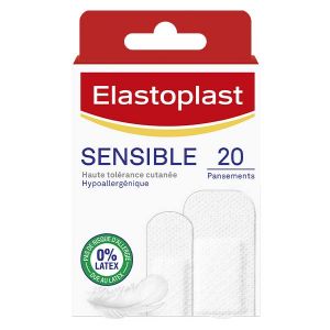 Elastoplast Sensible Pansement Blanc 20 unit&eacute;s