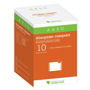 Marque Verte Absoplaie Compact Pansement Absorbant St&eacute;rile 10 x 10cm 10 uni&eacute;s