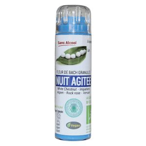 Kosmeo Complexe Fleurs de Bach 0% Alcool Nuit Agit&eacute;e Bio 120 granules