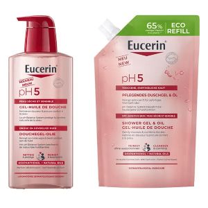 Eucerin Duo Gel-Huile de Douche ph5 400ml + Eco-recharge 400ml