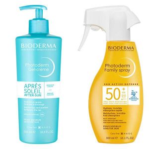 Bioderma Duo Photoderm Spray crème solaire SPF50+ peau sensible 300ml + Gel crème après soleil 500ml