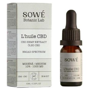 Sow&eacute; Huile CBD Bio Broad Spectrum Doux 10% 10ml